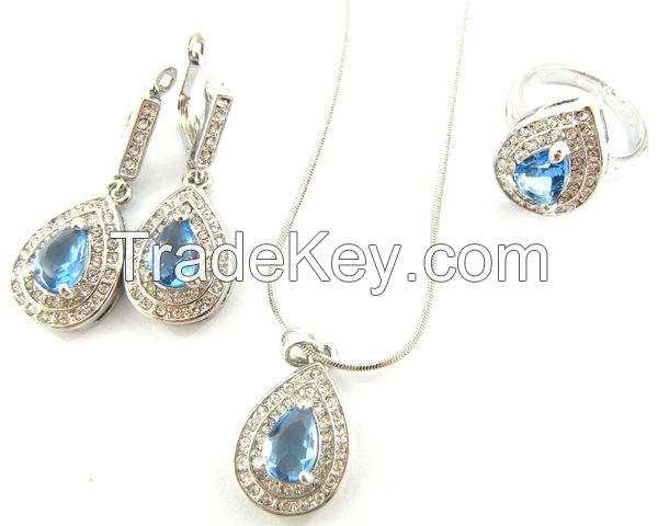 2014 elegant programming gorgeous looking 925 silver jewelry sets