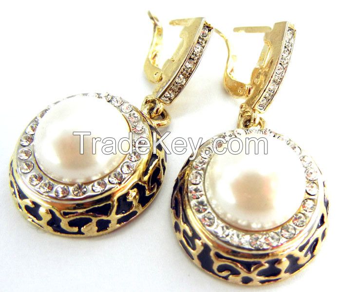 Crystal Wedding Bridal Pearl Jewelry Sets