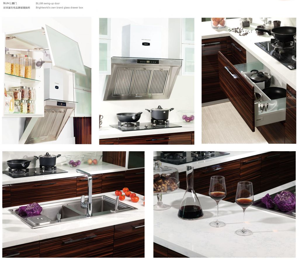 Blum hardware high quality PVC Kitchen cabinet 