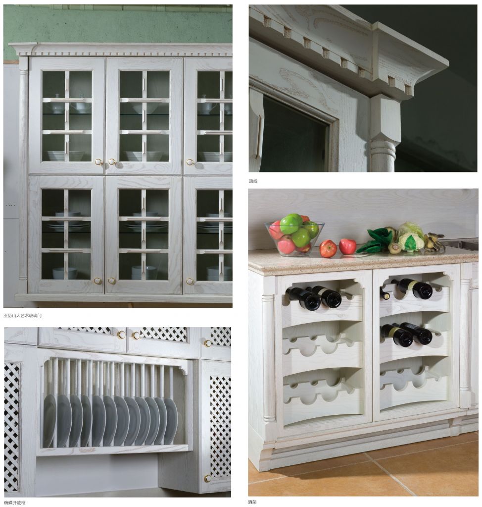 China solid wood classic hemlock kitchen furniture