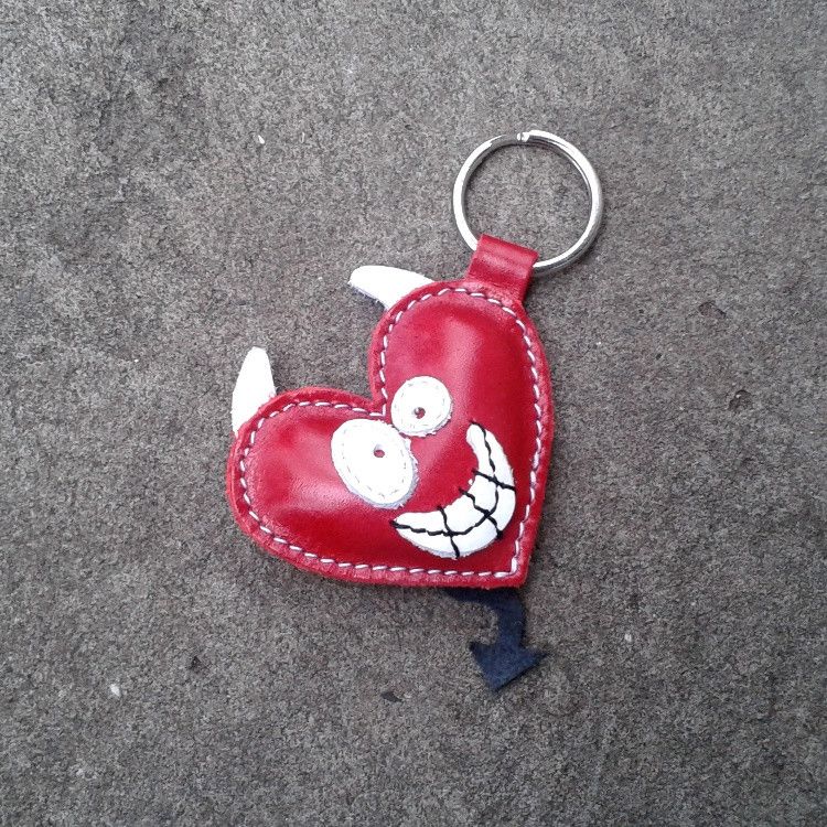 Genuine Leather Keychain In Over 60 Various Shapes 