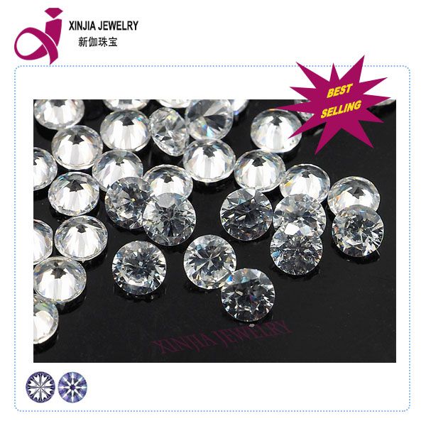  High quality 2.0mm round white start cut cubic zirconia  