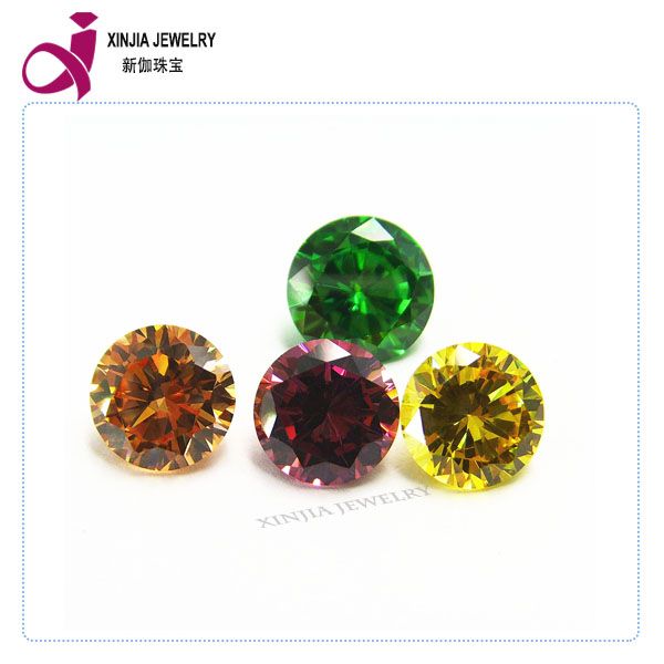  3mm Round shape Brilliant Diamond cut colorful stone Cubic Zirconia  