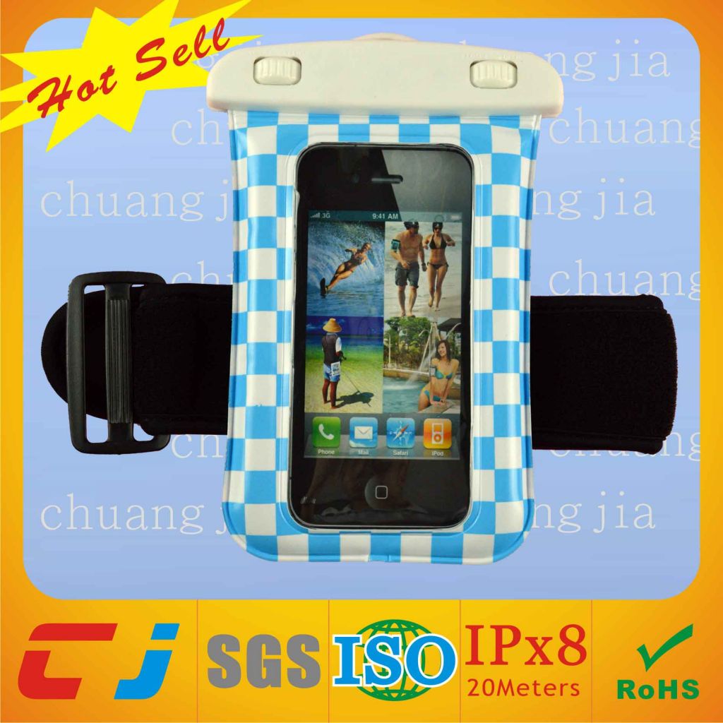 hot new  pvc waterproof bag for iphone 5 with armband