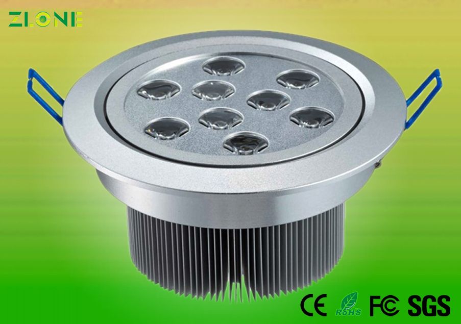 9w led high power recessed downlight