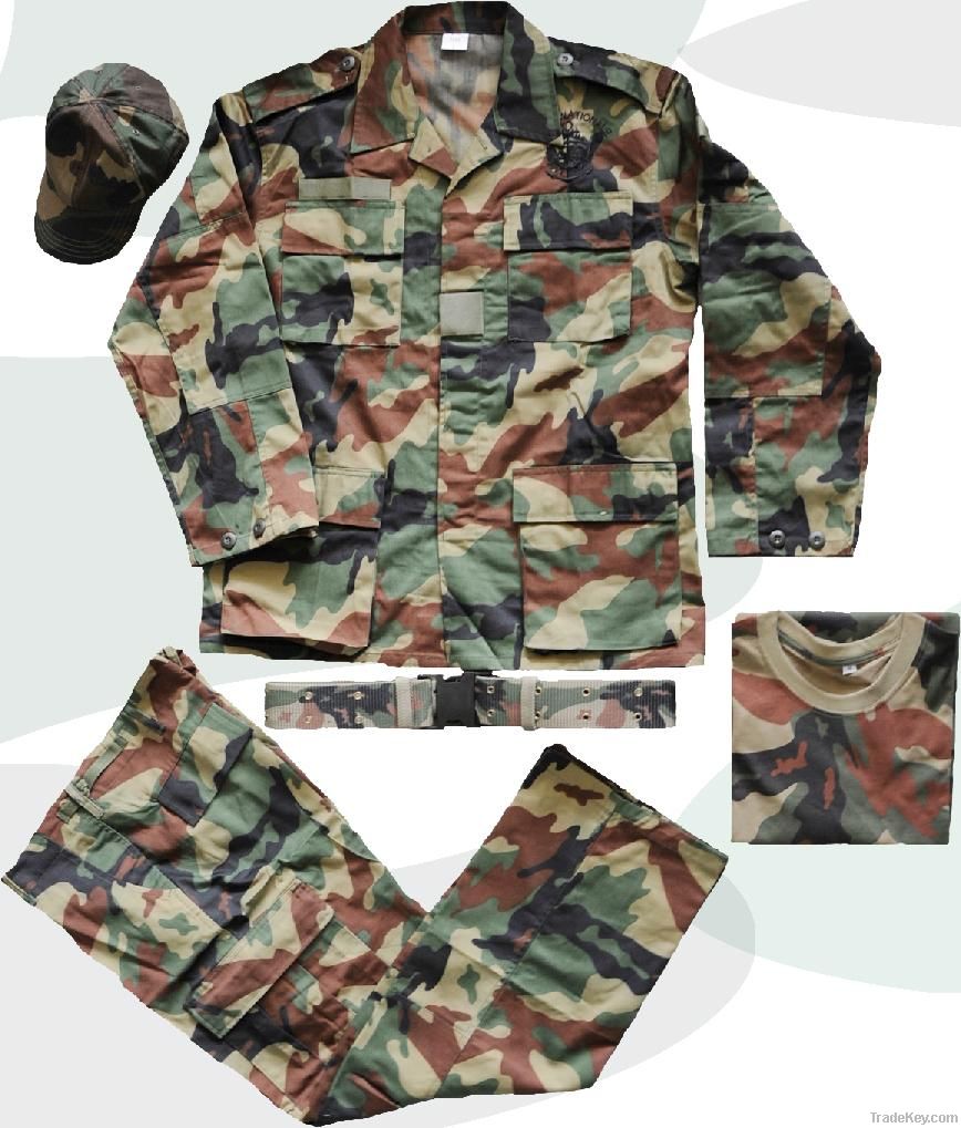 Army 65% cotton Rip Stop BDU Camouflage Cheap Military Uniform