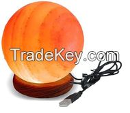 Himalayan Salt Lamp Globe Shape USB (RED, PINK, ORANGE)