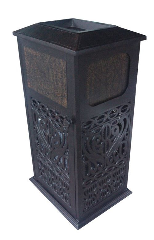 outdoor trash can