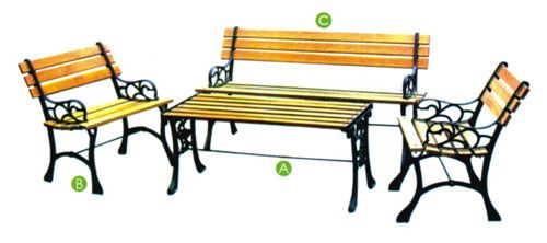 garden furniture set outdoor cast iron table