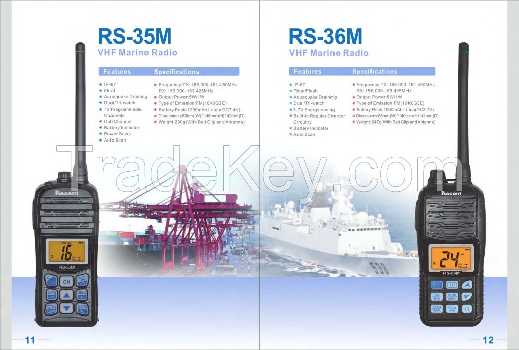 RS-35M IP-67 VHF Handheld Marine Radio