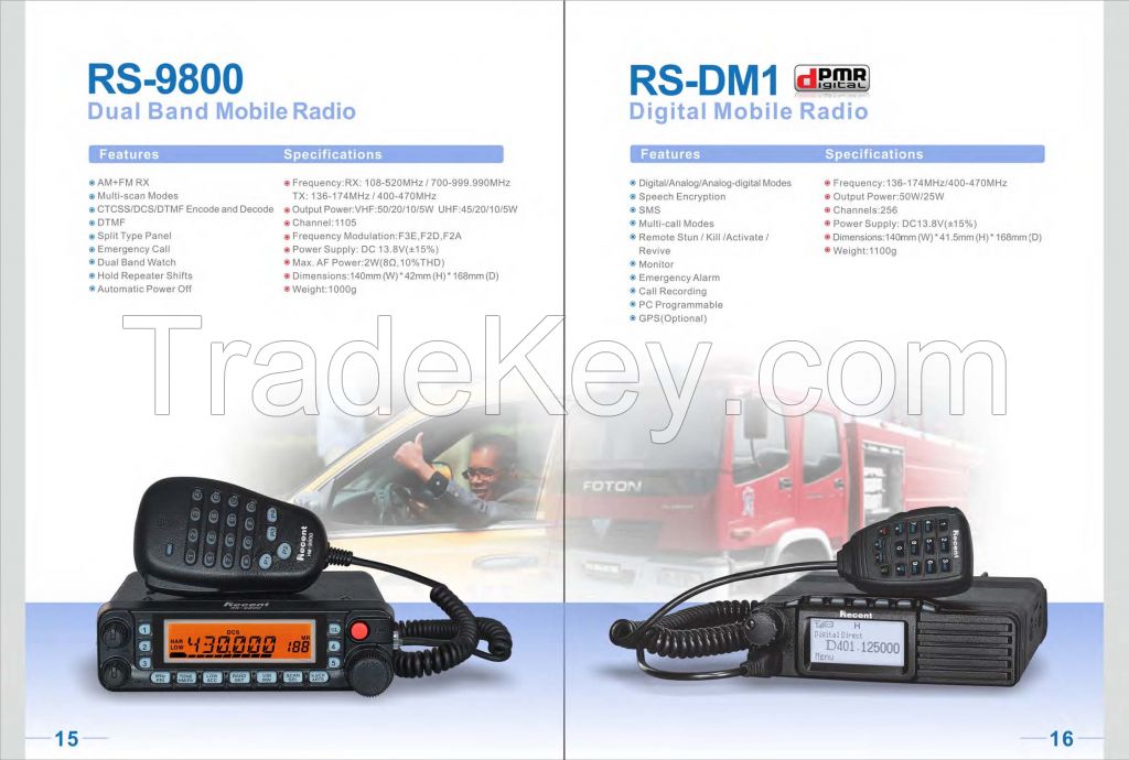 RS-9800 Dual Band Mobile Radio