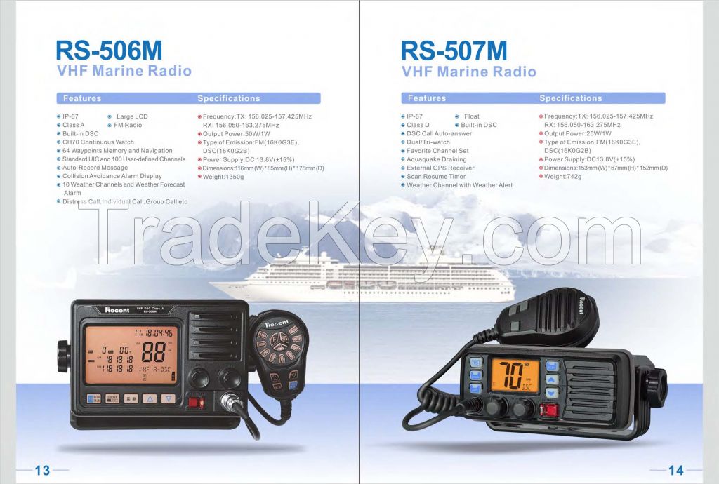 RS-507M IP-67 VHF Fixed Marine Radio