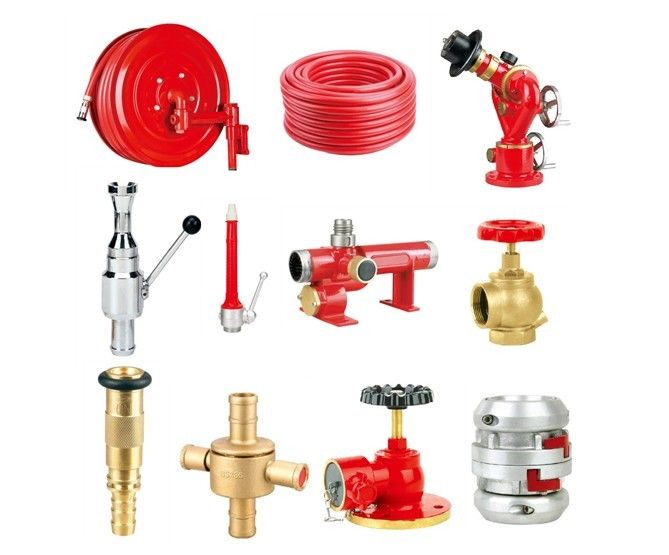 Fire Fighting Water Hose Reels, Fire Hose, Hydrant, Jet Spray Nozzle,