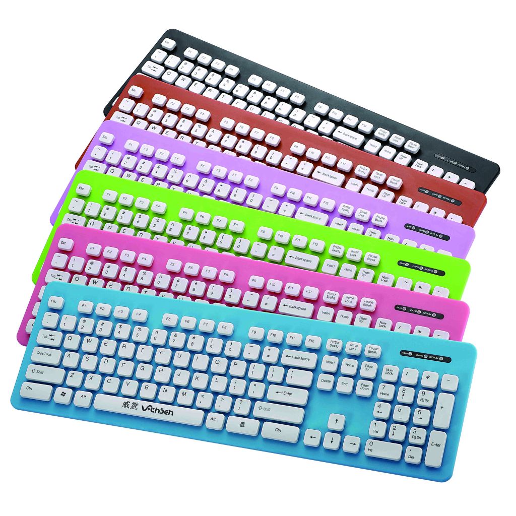 Professional manufacture color wired waterproof keyboard