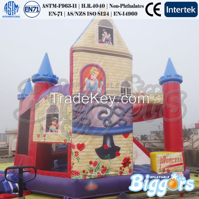 Princess Inflatable Castle Slide Trampoline Bouncer For Kid