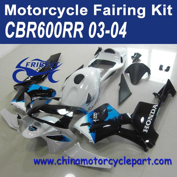 CBR600RR 2003 2004 WHITE BALCK BLUE Motorcycle Fairings 