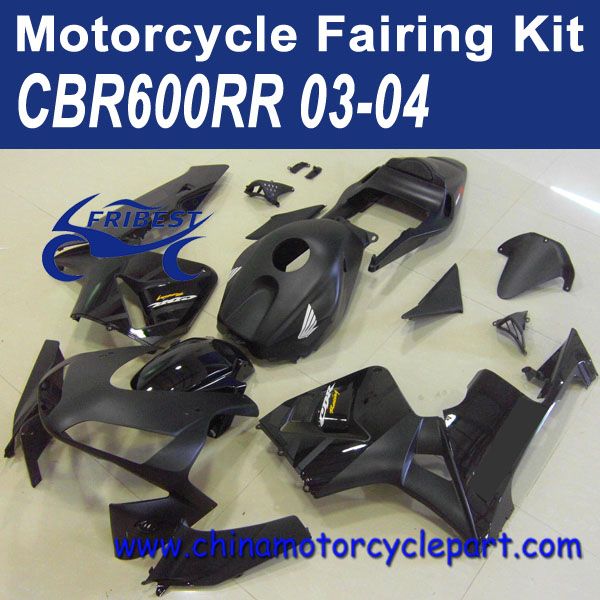 CBR600RR 2003 2004 BLACK MATT BLACK Custom Motorcycle Fairing 