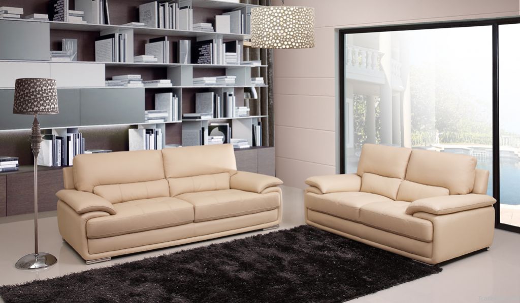 Modern living room leather sofa chair+2seater+chaise lounge $598