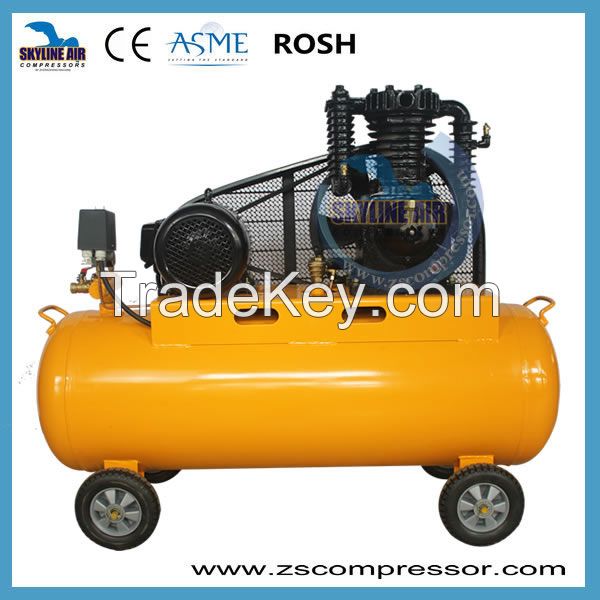 Industrial AC Power Piston Type Poratble Belt Driven Air Compressor