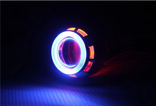 Motorbike 12v 35w 2.5 inch hid Bi-xenon two AE projector lens bi xenon kit h/l 2 angel eyes motorcycle 4300k 6000k 8000k