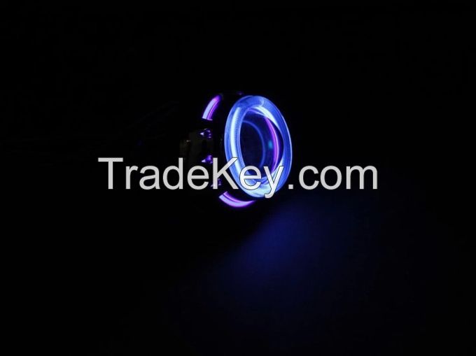 35W Bi-xenon projector lens LED angel eyes  motorcycle headlamps H1 H4 h7 4300k 6000K 8000K
