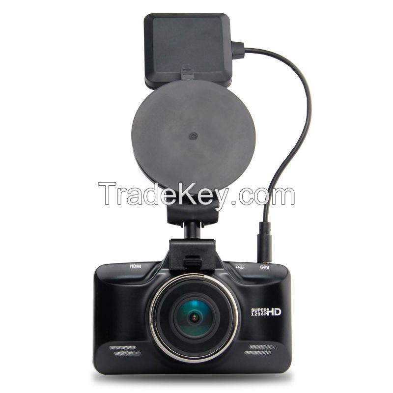 2.7 inch dislpay patent design ambarella A7LA70 GS98C G-sensor car dvr camera, car black box