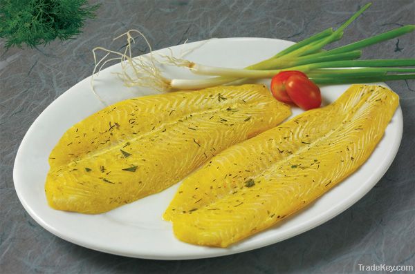 Marinated pangasius fillet