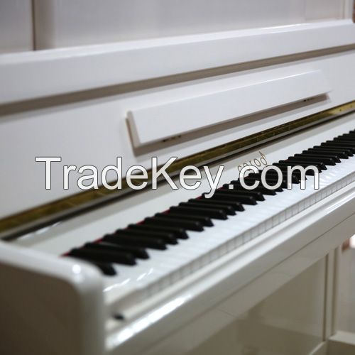 Carod white baby upright piano C23W