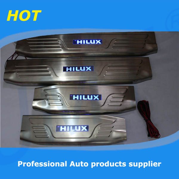High quality LED door sill plate for TOYOTA HILUX