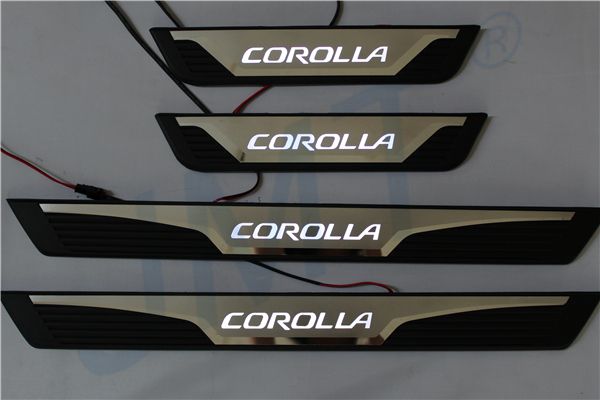 High quality LED door sill plate for TOYOTA Corolla 2014, original