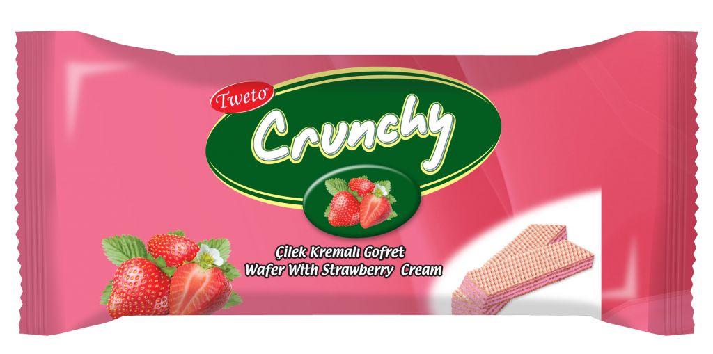 CRUNCHY WAFER WITH STRAWBERRY CREAM 60 GR.