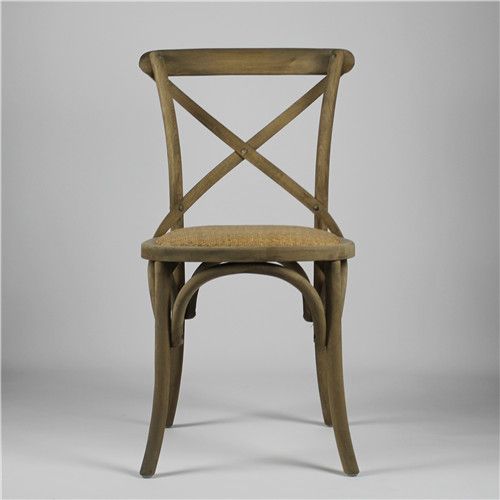 Solid oak Cross back chair