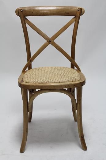 Solid oak Cross back chair