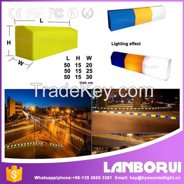 Top quality colorful lighting led kerbstone / Led Light Plastic Curb Stone For Driveway/LED parking curb stone