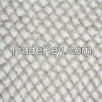 white spray plush fabric