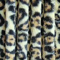 wholesale high density leopard print faux fur fabric