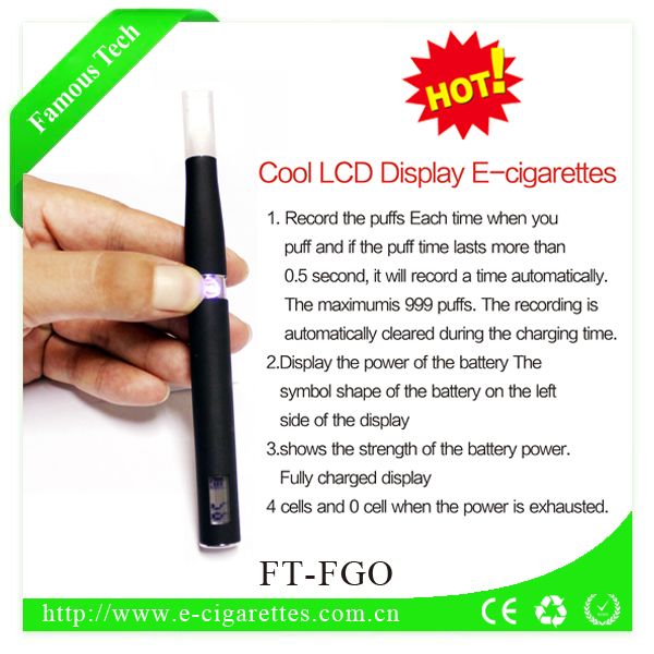 good design vamos FGO e cigarette cig e cigarette with LCD battery