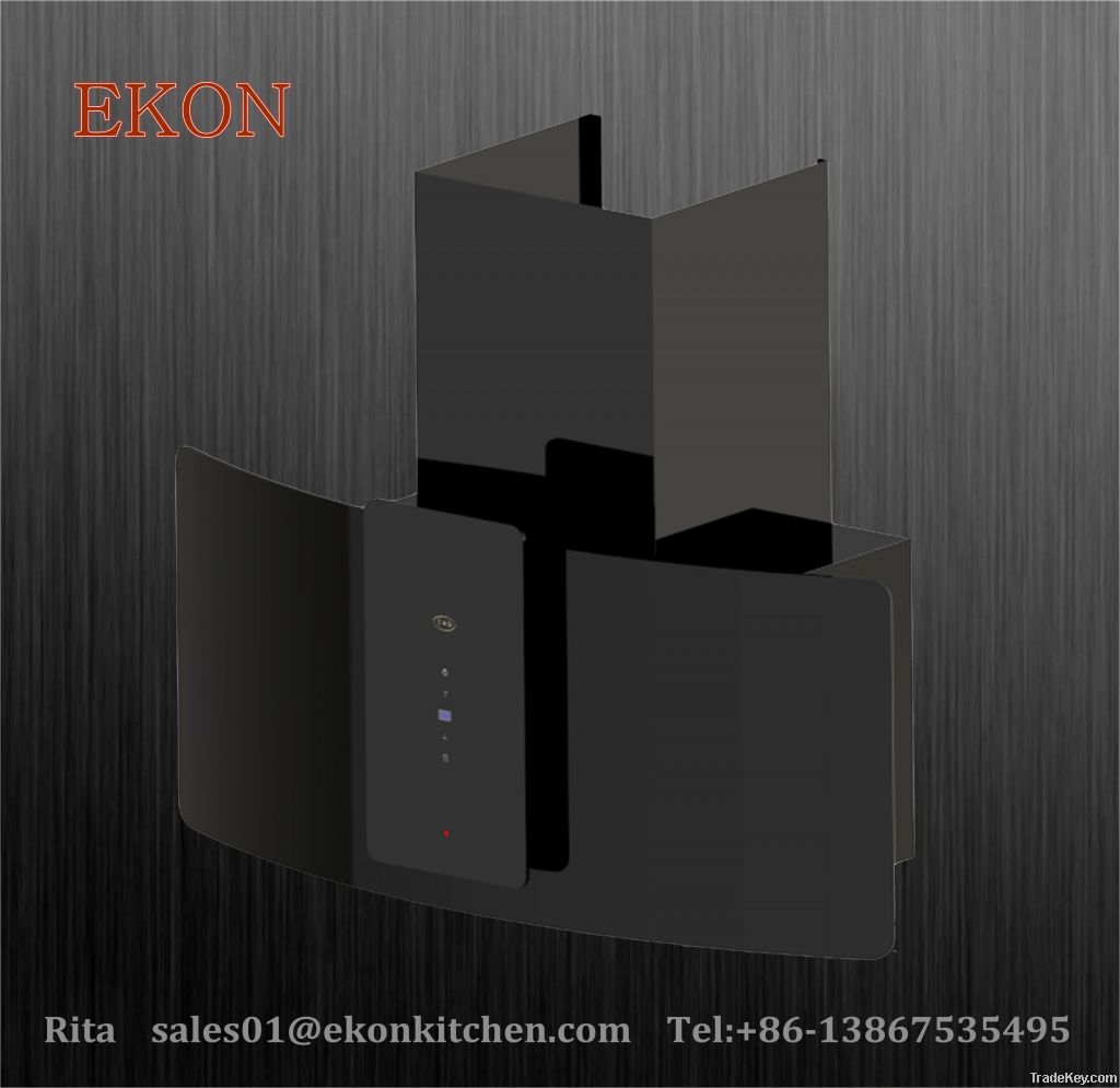 Whole Black Painted 5 Speed Unique style Kitchen Cooker Hood With Remo