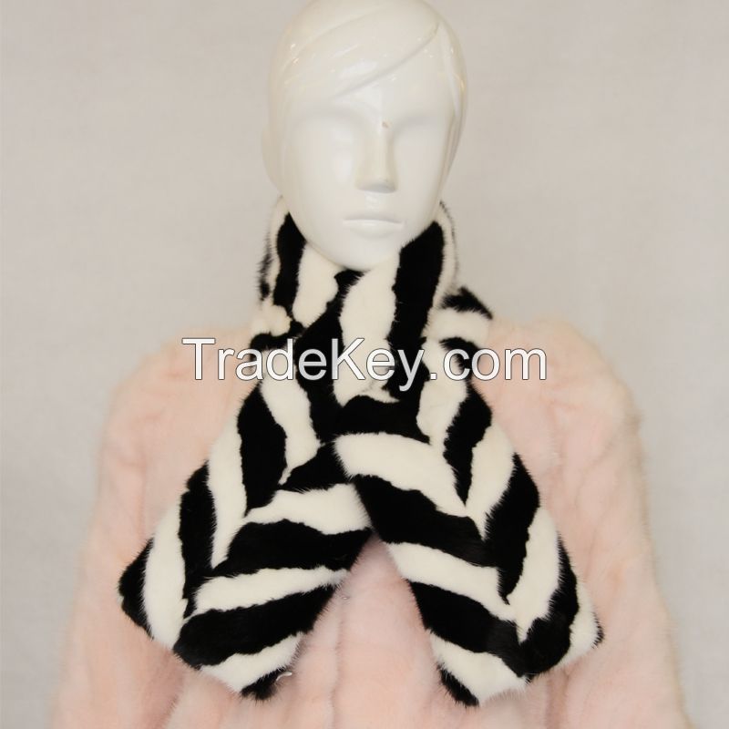 mink fur short scarf