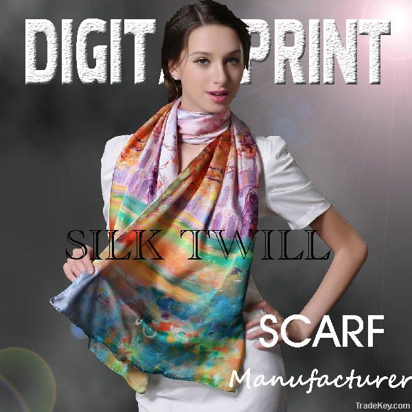 Newest and Popular 2014 100% Silk Scarf