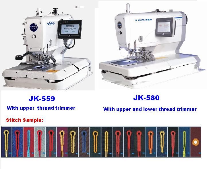 JK-559 Chainstitch Eyelet Buttonholer Machine With Upper Thread Trimme