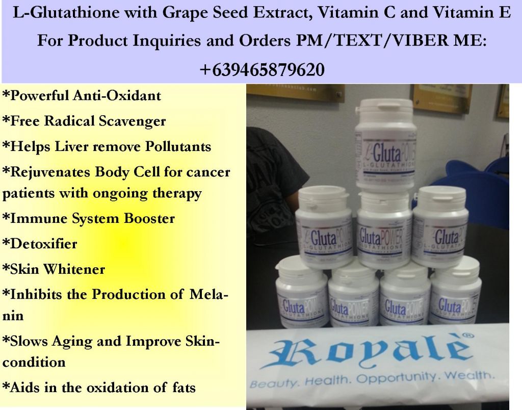 L-Glutathione with Grape Seed Extract, Vitamin C and Vitamin E