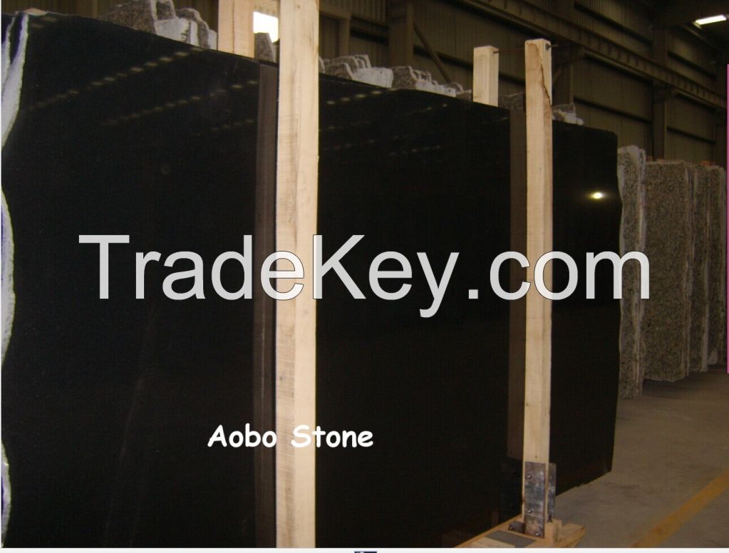 Shanxi Black Slab Polished Finished Chinese Manufacturer