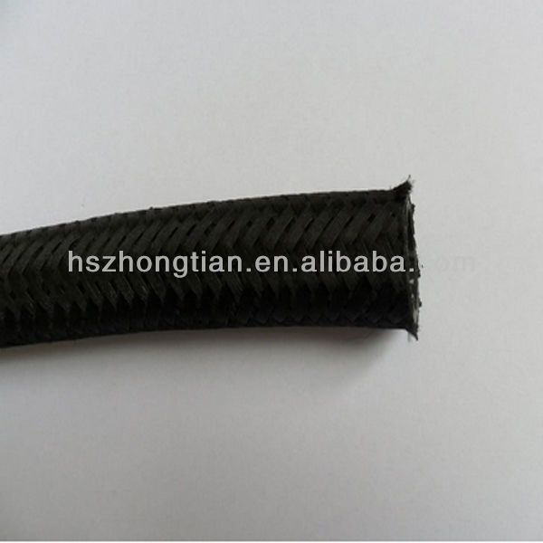 Single wire braid textile covered hydraulic hose