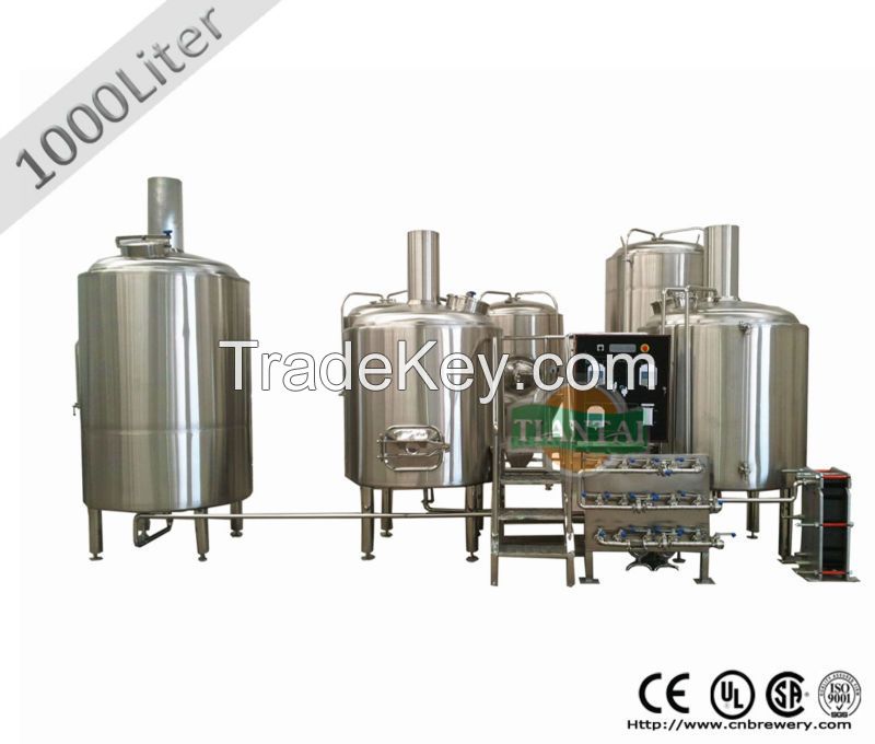 stainless steel 1000L beer brewery equipment for sale
