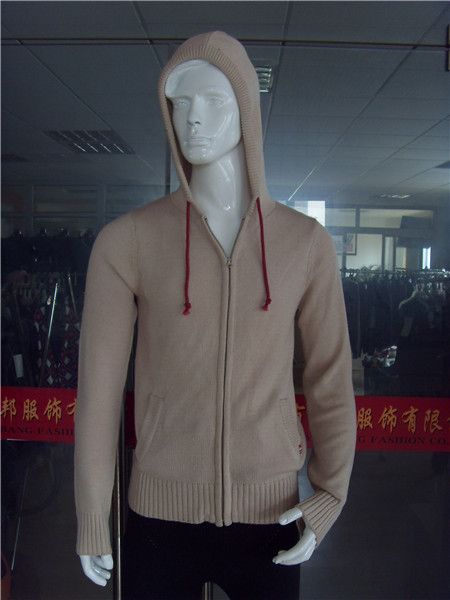 men's hooded zipper cardigan sweater