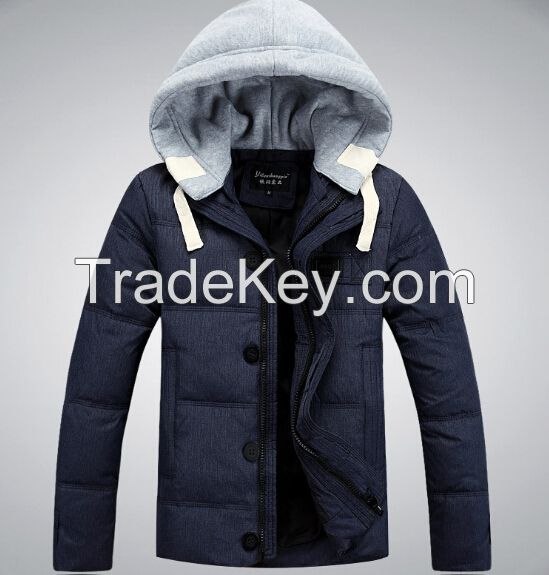 Men's Down Jacket with Hat / Down Coat