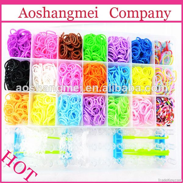 2014 online alibaba best sell wholesales loom bands glitter