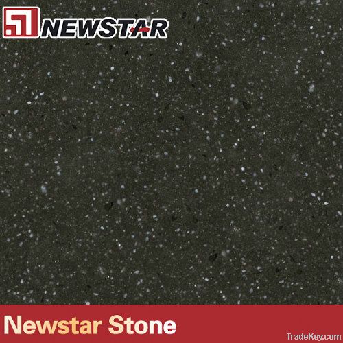 China newstar black artificial quartz stone