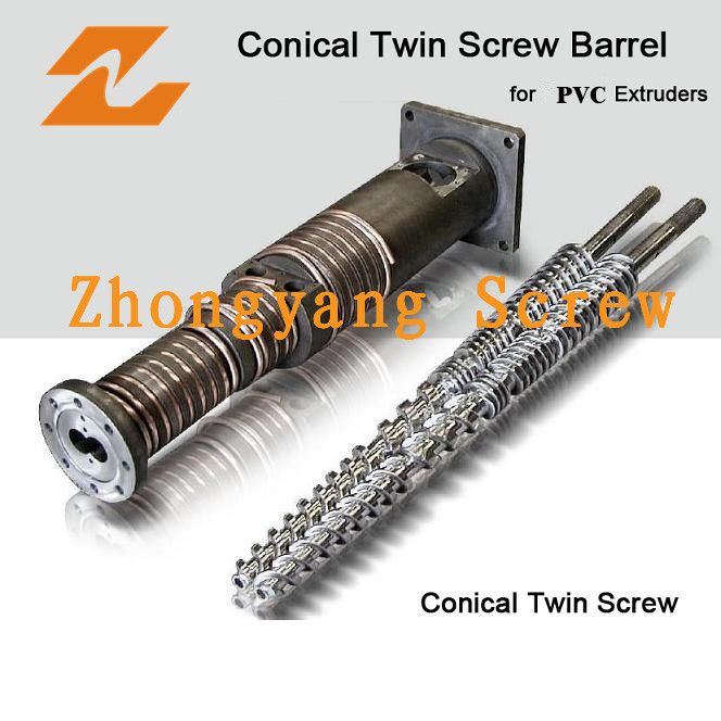 Conical Twin barrel for injection molding machine
